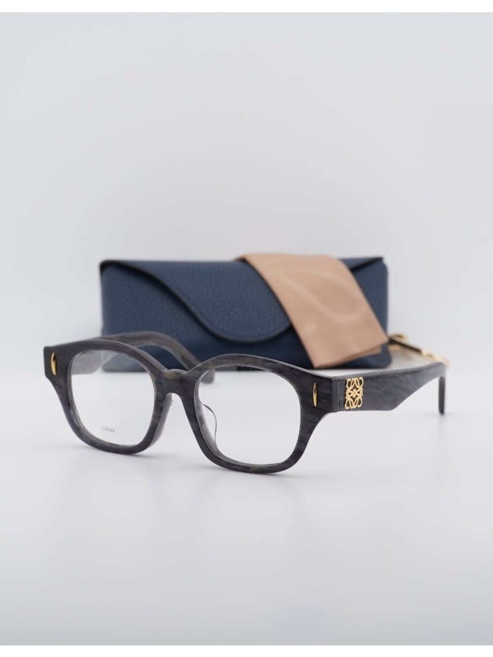 Loewe LW50096F 063 Square Eyeglasses 50mm - Black Marble